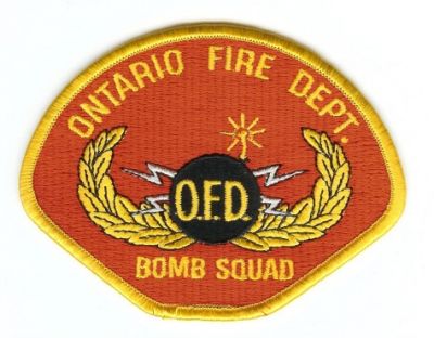 Ontario Fire Dept
Thanks to PaulsFirePatches.com for this scan.
Keywords: california department ofd bomb squad