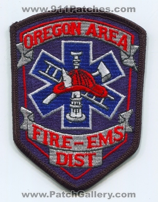 Oregon Area Fire EMS District Patch (Wisconsin)
Scan By: PatchGallery.com
Keywords: dist. department dept.