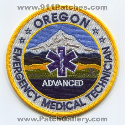 Oregon State Emergency Medical Technician EMT Advanced Patch (Oregon)
Scan By: PatchGallery.com
Keywords: certified e.m.t. ambulance ems
