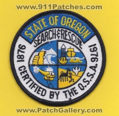 Oregon Search and Rescue (Oregon)
Thanks to Paul Howard for this scan.
Keywords: state of & certified by the ossa o.s.s.a.