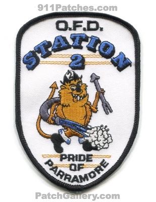 Orlando Fire Department Station 2 Patch (Florida)
Scan By: PatchGallery.com
Keywords: dept. ofd o.f.d. company co. pride of parramore