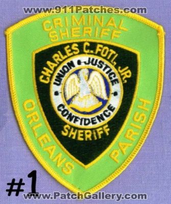 Orleans Parish Sheriff's Department (Louisiana)
Thanks to apdsgt for this scan.
Keywords: sheriffs dept. criminal charles c. foti. jr.