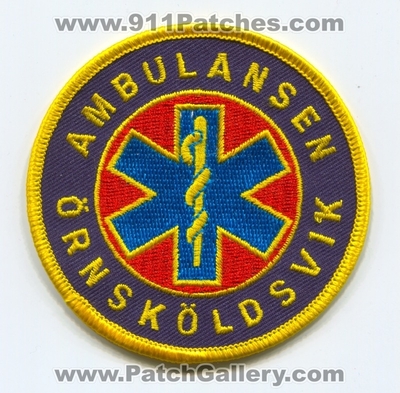 Ornskoldsvik Ambulance EMS Patch (Sweden)
Scan By: PatchGallery.com
Keywords: emergency medical services emt paramedic ambulansen