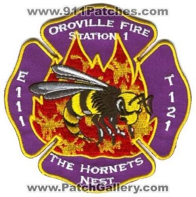 Oroville Fire Department Station 1 (California)
Scan By: PatchGallery.com
Keywords: dept. engine 111 truck 121 e111 t121 company the hornests nest