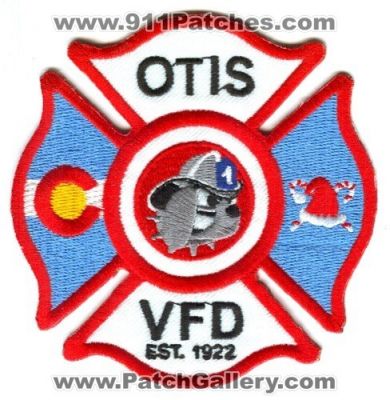 Otis Volunteer Fire Department Patch (Colorado)
[b]Scan From: Our Collection[/b]
Keywords: vfd