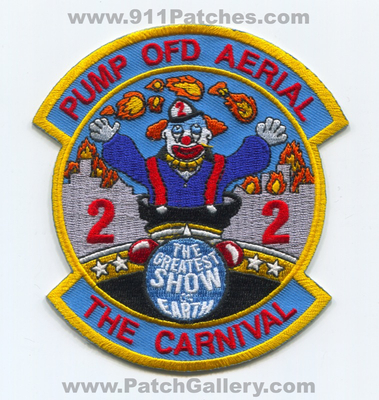 Ottawa Fire Department Station 22 Patch (Canada ON)
Scan By: PatchGallery.com
Keywords: Dept. OFD O.F.D. Pump Aerial Company Co. The Carnival - The Greatest Show on Earth - Clown Circus