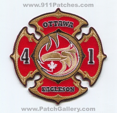 Ottawa Fire Department Station 41 Eagleson Patch (Canada ON)
Scan By: PatchGallery.com
Keywords: dept. company co.