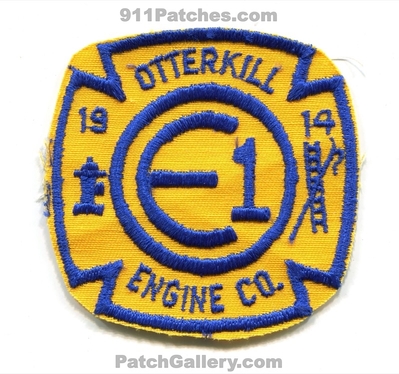 Otterkill Fire Department Engine Company 1 Patch (New York)
Scan By: PatchGallery.com
Keywords: dept. co. e1 1914