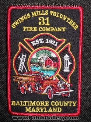 Owings Mills Volunteer Fire Company 31 (Maryland)
Thanks to Matthew Marano for this picture.
Keywords: baltimore county
