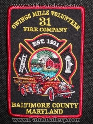 Owings Mills Volunteer Fire Company 31 (Maryland)
Thanks to Matthew Marano for this picture.
Keywords: baltimore county