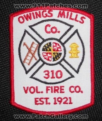Owings Mills Volunteer Fire Company 310 (Maryland)
Thanks to Matthew Marano for this picture.
Keywords: vol. co.