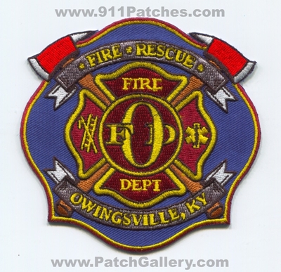 Owingsville Fire Rescue Department Patch (Kentucky)
Scan By: PatchGallery.com
Keywords: dept. ky