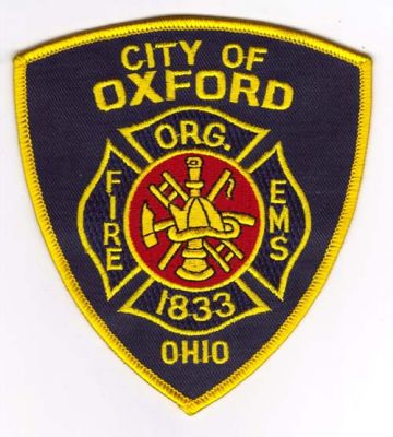 Oxford Fire EMS
Thanks to Michael J Barnes for this scan.
Keywords: ohio city of