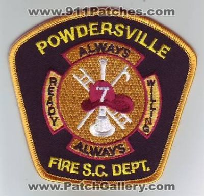 Powdersville Fire Department (South Carolina)
Thanks to Dave Slade for this scan.
Keywords: dept. s.c.