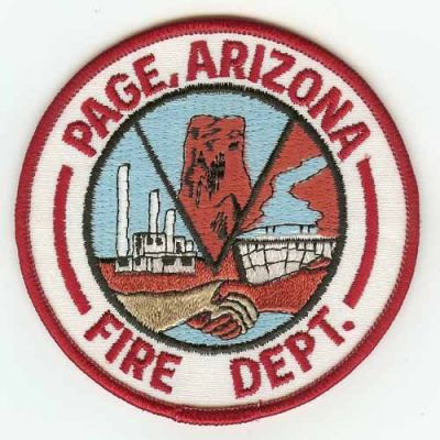 Page Fire Dept
Thanks to PaulsFirePatches.com for this scan.
Keywords: arizona department