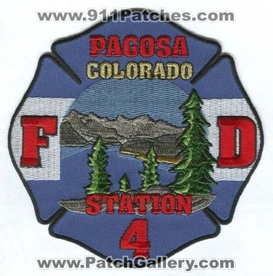 Pagosa Fire Department Station 4 Patch (Colorado)
[b]Scan From: Our Collection[/b]
Keywords: springs dept. fd company co.