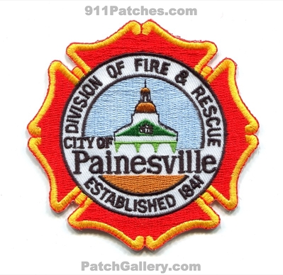 Painesville Fire and Rescue Department Patch (Ohio)
Scan By: PatchGallery.com
Keywords: city of division div. of & dept. established 1841