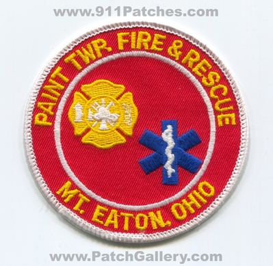 Paint Township Fire and Rescue Department Mount Eaton Patch (Ohio)
Scan By: PatchGallery.com
Keywords: twp. & dept. mt.