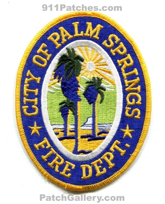 Palm Springs Fire Department Patch (California)
Scan By: PatchGallery.com
Keywords: city of dept.