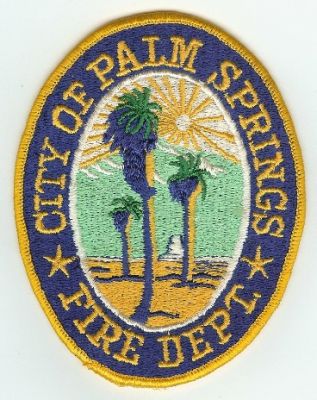 Palm Springs Fire Dept
Thanks to PaulsFirePatches.com for this scan.
Keywords: california department city of