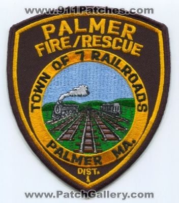 Palmer Fire Rescue Department District 1 (Massachusetts)
Scan By: PatchGallery.com
Keywords: dept. dist. town of 7 railroads ma.