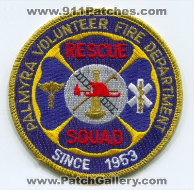 Palmyra Volunteer Fire Department Rescue Squad Patch (Pennsylvania)
Scan By: PatchGallery.com
Keywords: vol. dept.