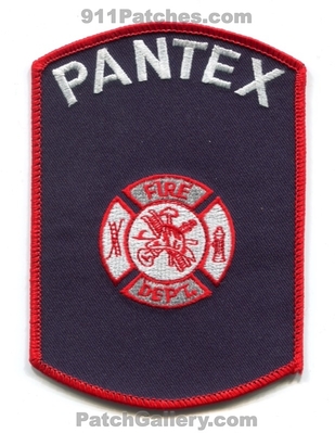 Pantex Plant Fire Department Patch (Texas)
Scan By: PatchGallery.com
Keywords: dept. industrial