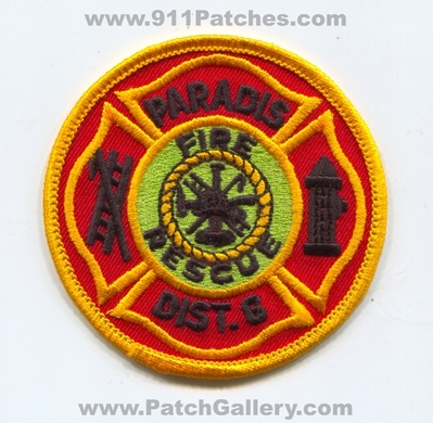 Paradis Fire Rescue Department District 6 Patch (Louisiana)
Scan By: PatchGallery.com
Keywords: dept. dist. number no. #6