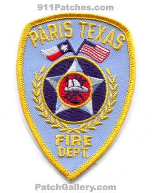 Paris Fire Department Patch (Texas)
Scan By: PatchGallery.com
Keywords: dept.