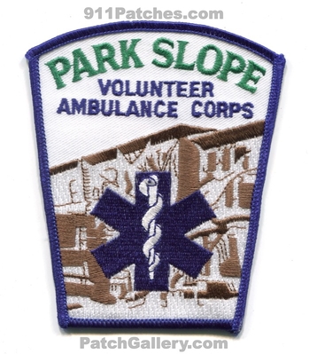Park Slope Volunteer Ambulance Corps Patch (New York)
Scan By: PatchGallery.com
Keywords: vol. ems