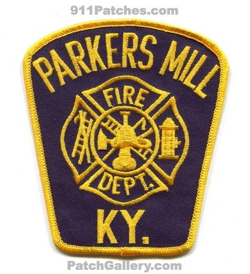 Parkers Mill Fire Department Patch (Kentucky)
Scan By: PatchGallery.com
