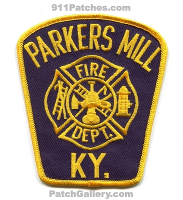 Parkers Mill Fire Department Patch (Kentucky)
Scan By: PatchGallery.com
