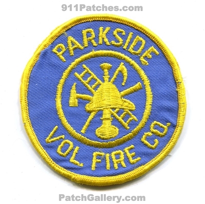 Parkside Volunteer Fire Company Patch (Pennsylvania)
Scan By: PatchGallery.com
Keywords: vol. co. department dept.