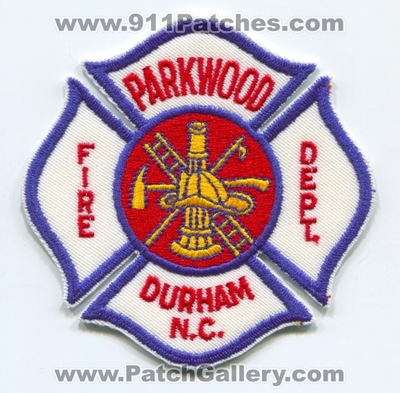 Parkwood Fire Department Durham Patch (North Carolina)
Scan By: PatchGallery.com
Keywords: dept. n.c.