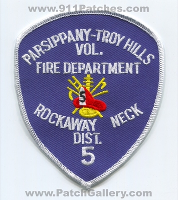 Parsippany-Troy Hills Volunteer Fire Department District 5 Rockaway Neck Patch (New Jersey)
Scan By: PatchGallery.com
Keywords: par-troy vol. dept. dist. number no. #5 department dept.