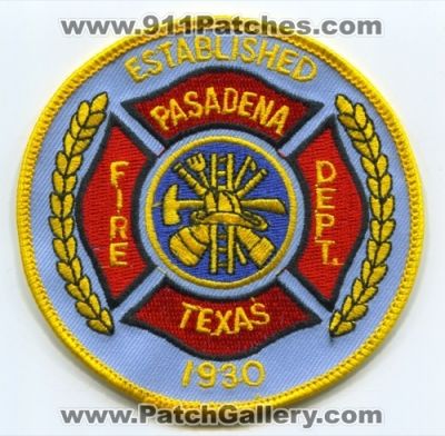 Pasadena Fire Department Patch (Texas)
Scan By: PatchGallery.com
Keywords: dept.