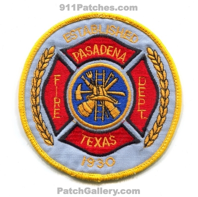 Pasadena Fire Department Patch (Texas)
Scan By: PatchGallery.com
Keywords: dept. established 1930