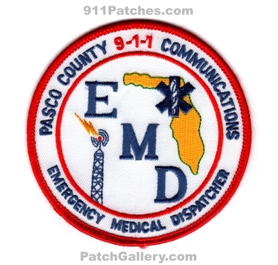 Pasco County 911 Communications EMD Fire EMS Patch (Florida)
Scan By: PatchGallery.com
Keywords: Co. 9-1-1 Emergency Medical Dispatcher E.M.D. Services E.M.S. Department Dept.