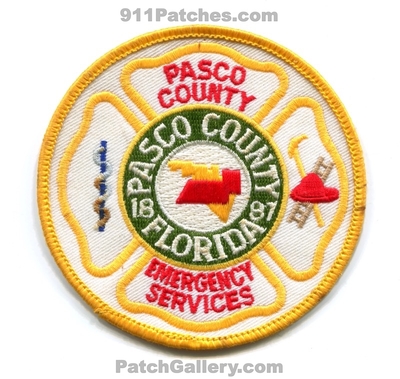 Pasco County Fire Rescue Department Emergency Services Patch (Florida)
Scan By: PatchGallery.com
Keywords: co. es dept. 1887