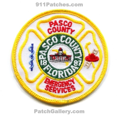 Pasco County Fire Rescue Department Emergency Services Patch (Florida)
Scan By: PatchGallery.com
Keywords: co. dept. es 1887