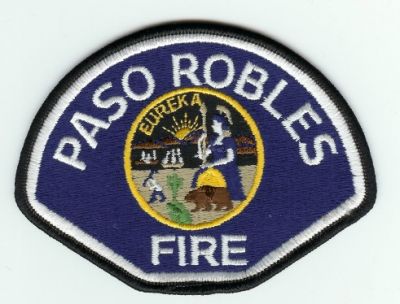 Paso Robles Fire
Thanks to PaulsFirePatches.com for this scan.
Keywords: california