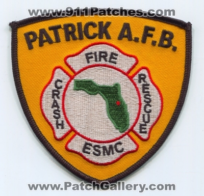 Patrick Air Force Base AFB Fire Department Crash Rescue ESMC Patch (Florida)
Scan By: PatchGallery.com
Keywords: dept. a.f.b. usaf military cfr