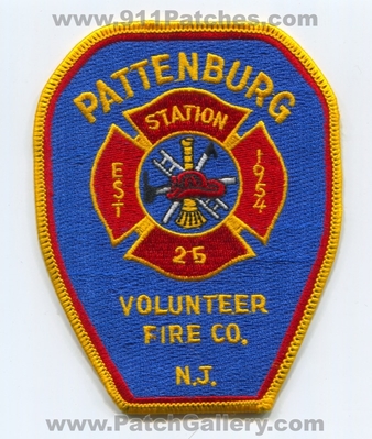 Pattenburg Volunteer Fire Company Station 25 Patch (New Jersey)
Scan By: PatchGallery.com
Keywords: vol. co. n.j. est 1954 department dept.
