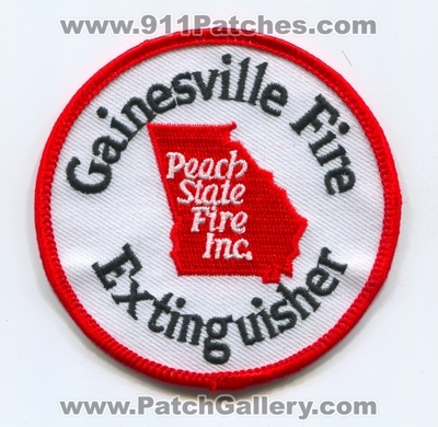 Peach State Fire Inc Gainesville Fire Extinguisher Patch (Georgia)
Scan By: PatchGallery.com
Keywords: incorporated inc. company co.