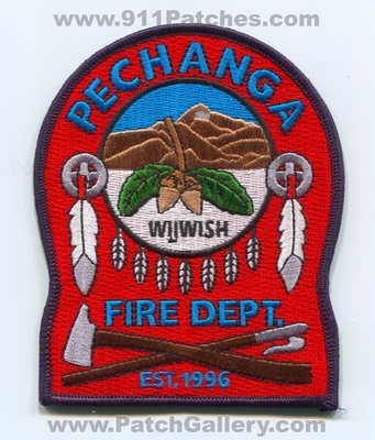 Pechanga Fire Department Patch (California)
Scan By: PatchGallery.com
Keywords: dept. est. 1996