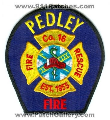 Pedley Fire Rescue Department Company 16 (California)
Scan By: PatchGallery.com
Keywords: dept. co. #16