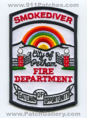 Pelham Fire Department Smokediver Patch (Alabama)
Scan By: PatchGallery.com
Keywords: city of dept. gateway of opportunity