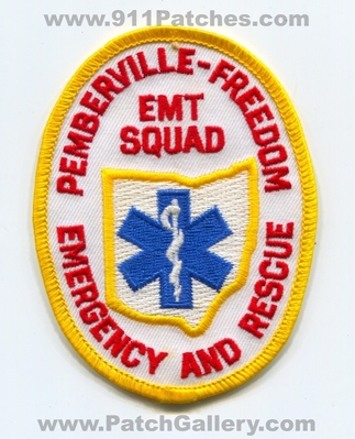 Pemberville-Freedom Emergency and Rescue EMT Squad Patch (Ohio)
Scan By: PatchGallery.com
Keywords: emergency medical technician ems ambulance