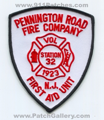 Pennington Road Volunteer Fire Company Station 32 First Aid Unit Patch (New Jersey)
Scan By: PatchGallery.com
Keywords: vol. co. department dept. 1923 n.j.