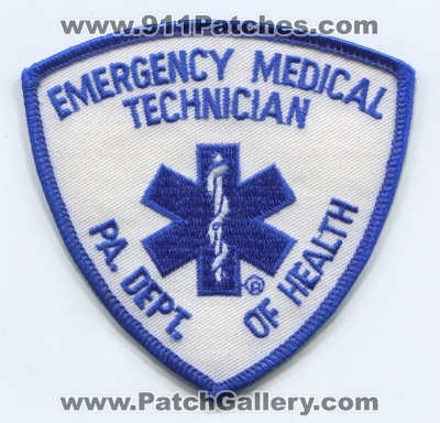 Pennsylvania State Emergency Medical Technician EMT Patch (Pennsylvania)
Scan By: PatchGallery.com
Keywords: pa. department dept. of health certified e.m.t. ems